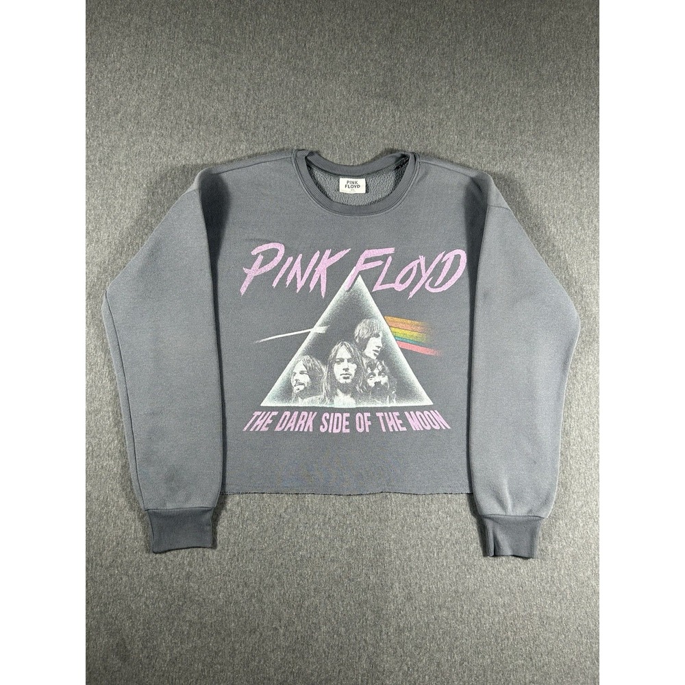 Pink Floyd The Dark Side of the Moon Cropped Graphic Sweatshirt Size XS